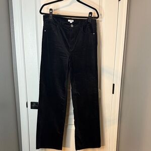 J. Jill Women's Black Wide Leg Velvet Pants